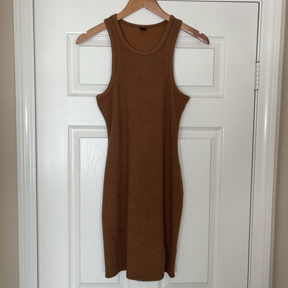 Brown mini dress